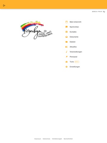 Regenbogen Musik & Kunstschule iPad screenshot