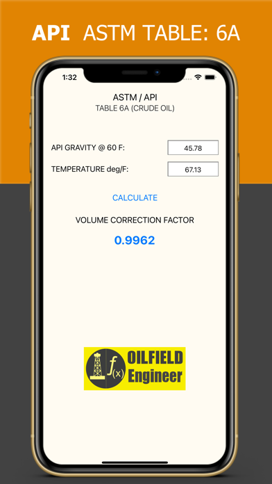 Screenshot 1 of ASTM 6A Table App