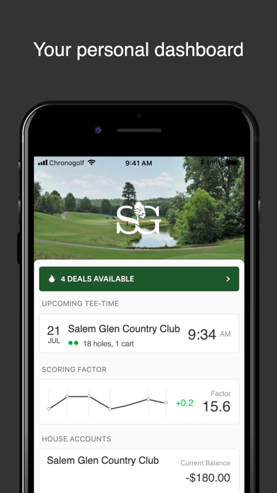 Salem Glen CC Mobile App iPhone screenshot 1 - Sports app