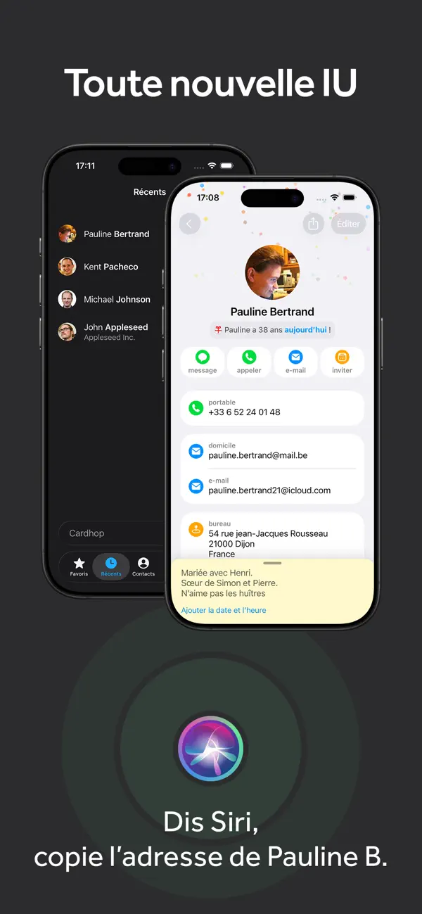 Screenshot #3 pour Cardhop Contacts