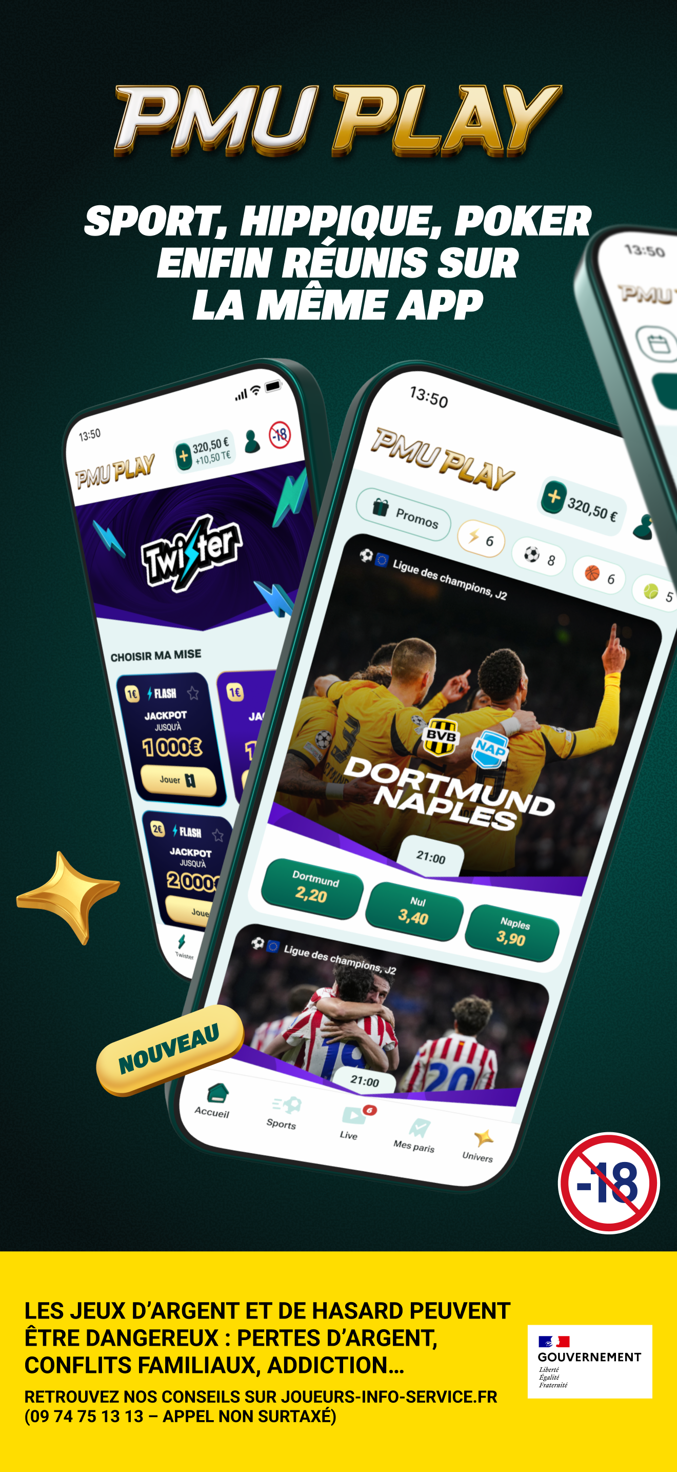 PMU PLAY - Sport, Turf & Poker