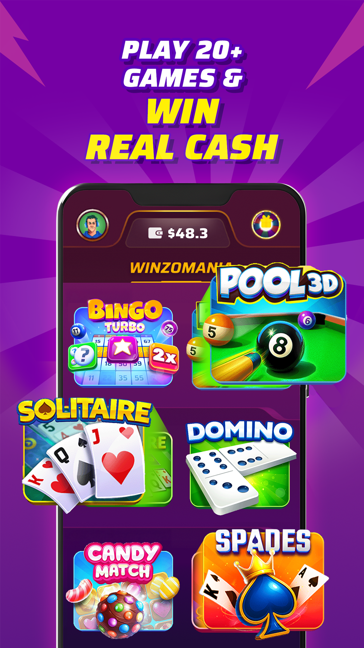 WinZO: Play 20+ Games Win Cash screenshot 1
