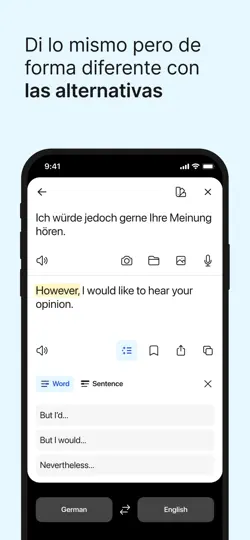 Captura de pantalla de Traductor De DeepL en iPhone 4