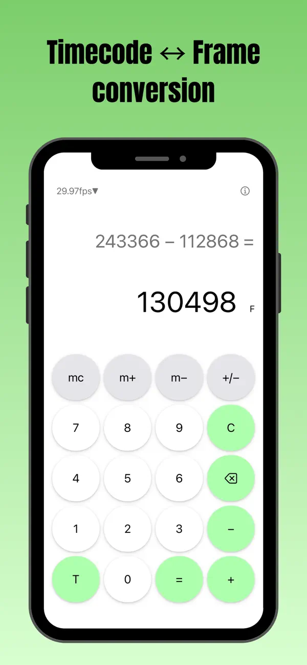 Screenshot #3 pour tcCalc - timecode & frame calc