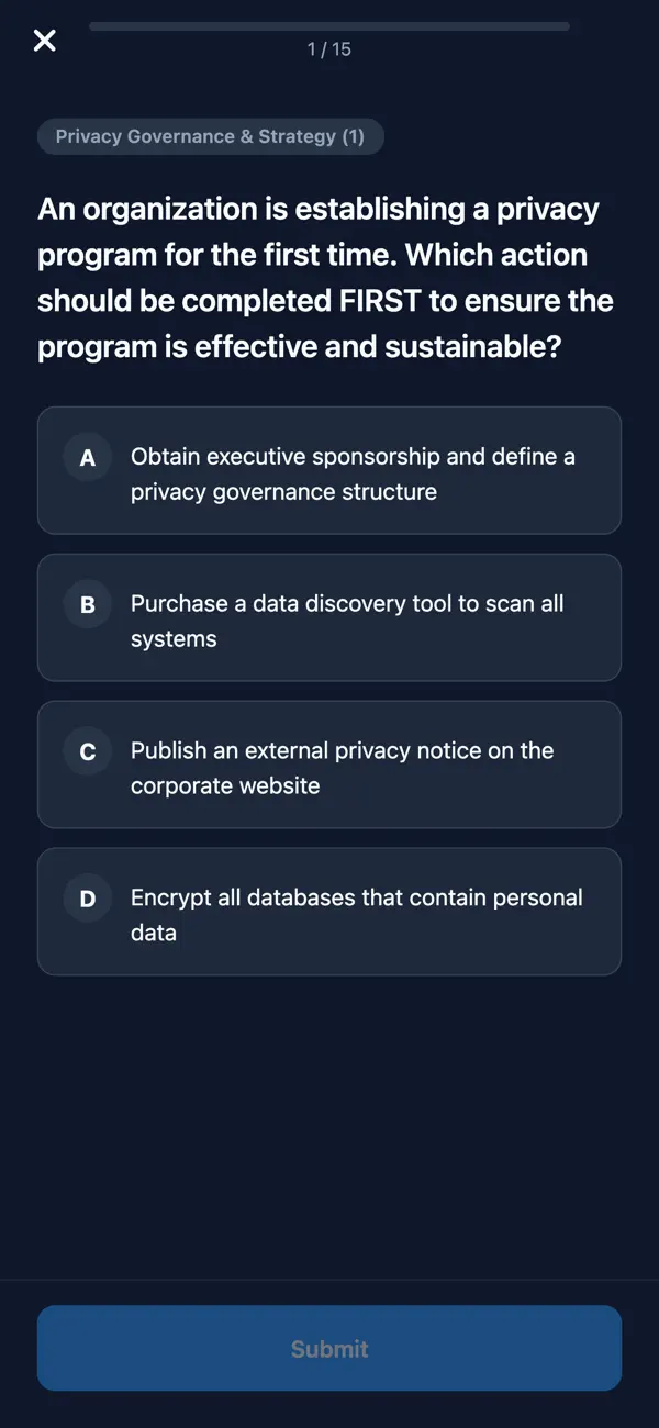Screenshot #3 pour CDPSE Data Privacy Prep