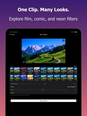 ClipFlow: Video & Audio Editor iPad screenshot