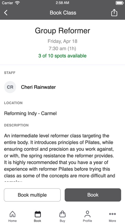 Reforming Indy Pilates Studio