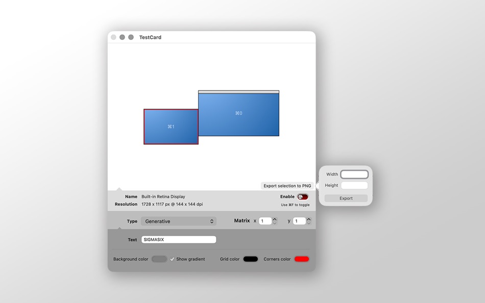 #2. TestCard (macOS) By: SIGMASIX sàrl