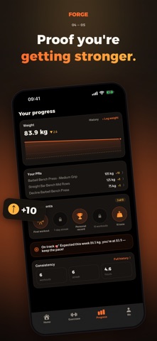 Forge: Gym & Fitness Coach iPhone screenshot