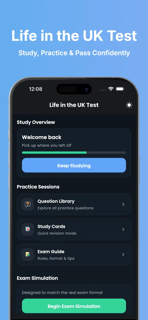 Screenshot #1 pour Life in the UK Test 2026 Prep