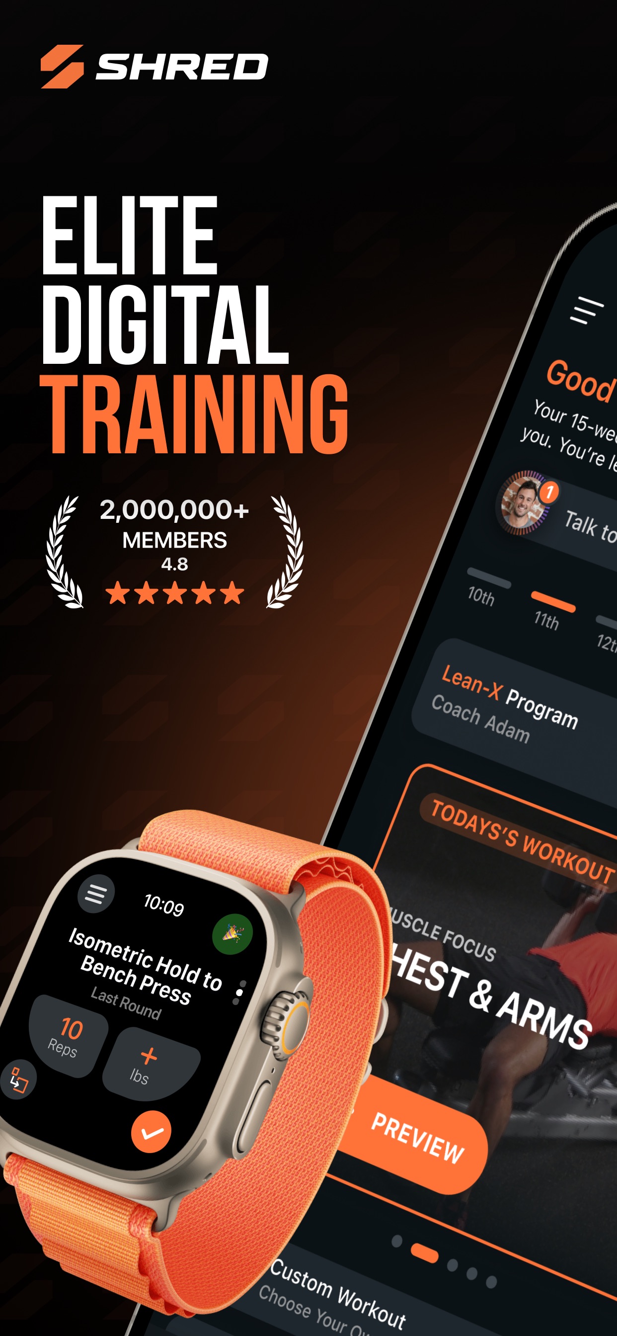 SHRED: Gym & Home Workouts screenshot 1