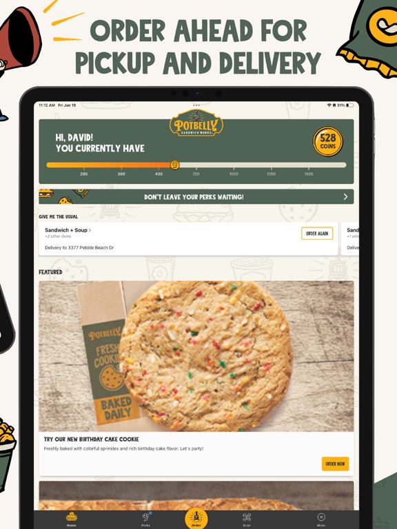 Potbelly Sandwich Works iPad screenshot 5 - Food & Drink app