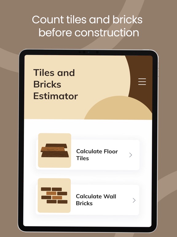 Tiles And Bricks Estimator