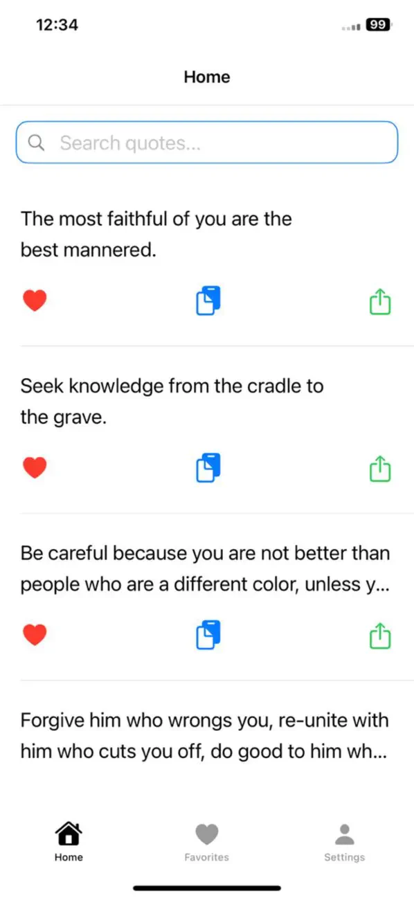 Screenshot #2 pour PBUH Quotes