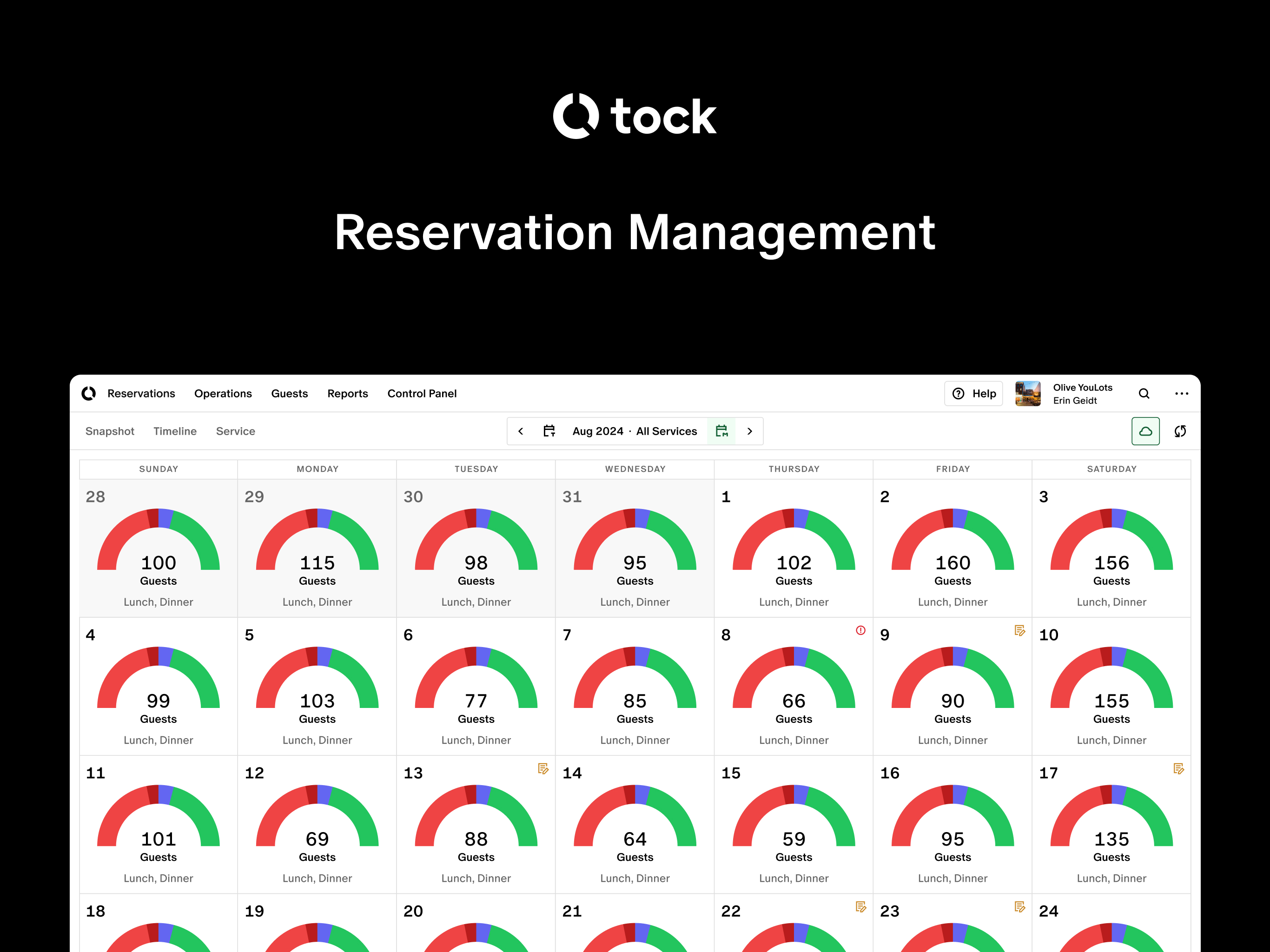 Tock Dashboard