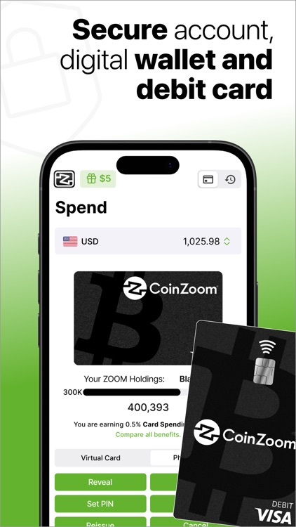 CoinZoom Buy, Spend, Send BTC