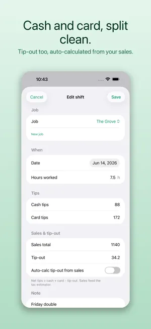 GratuityWise: Tip Tracker screenshot 3