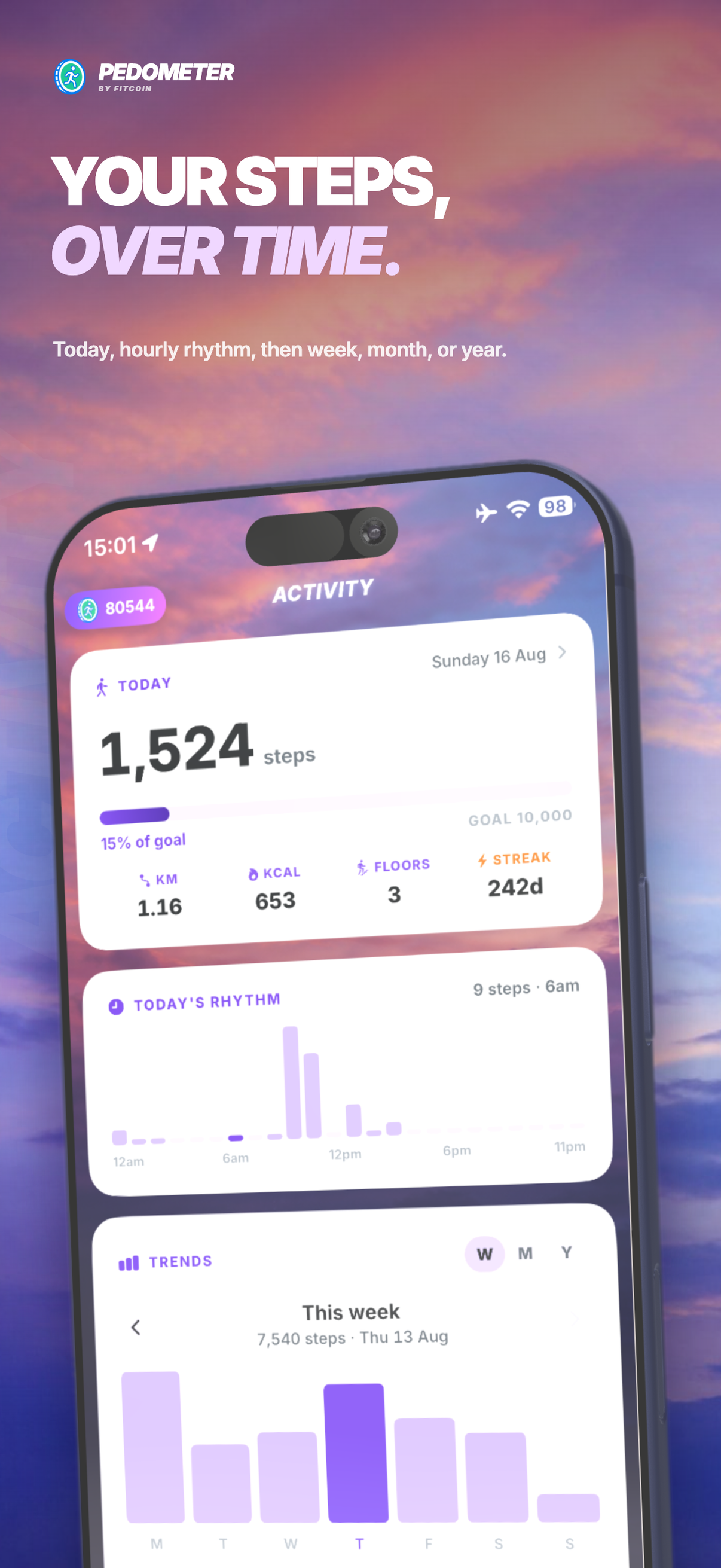 Pedometer by Fitcoin screenshot 4