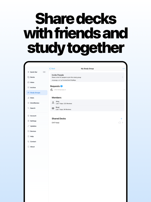 AlgoApp - Flashcards iPad screenshot