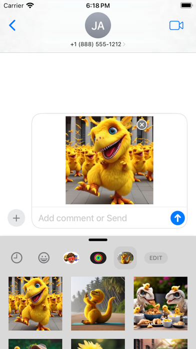 Screenshot 4 of Happy Dinosaur Stickers Pack App