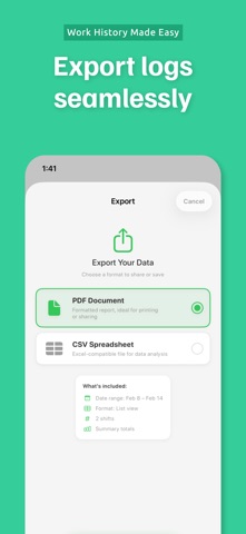Work Log – Hours Tracker Screenshot 7 of 7