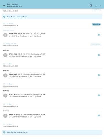 Musikschule Kiel iPad screenshot