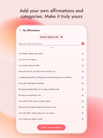 Daily Affirmations Mirror iPad screenshot