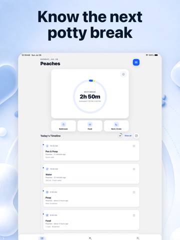 PuppyOnTrack iPad screenshot