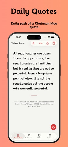 Daily Quotes - Chairman MAO iPhone screenshot