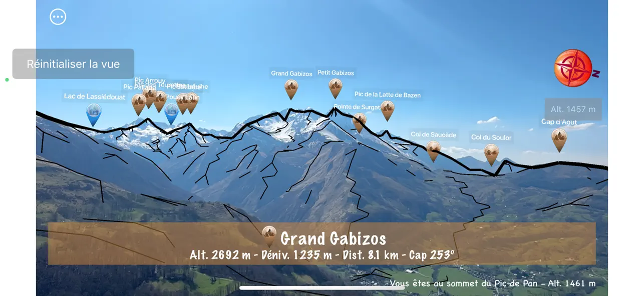Screenshot #2 pour Pyrénées sommets AR