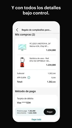 Captura de pantalla de Openbank Pay en iPhone 4