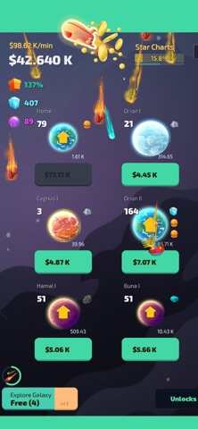 Galactic Gains: Space Tycoon のスクリーンショット