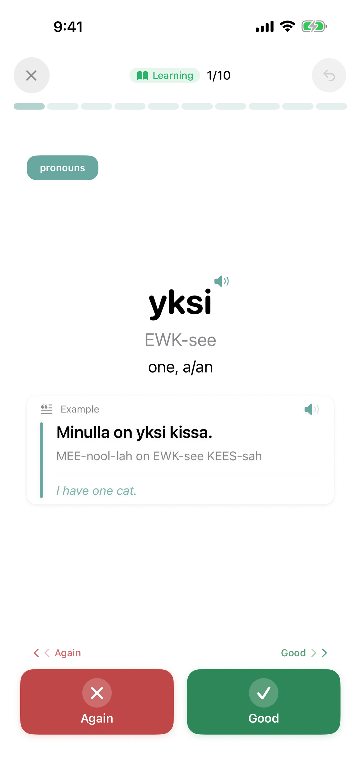 Learn Finnish: Vocabulary Quiz