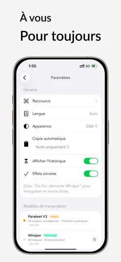 Capture d'écran de Whisper Notes: Parole En Texte sur iPhone 4