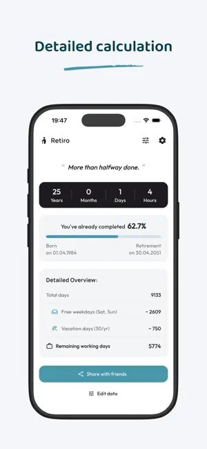 Retiro - Retirement Countdown screenshot 4