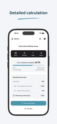 Retiro - Retirement Countdown screenshot 4