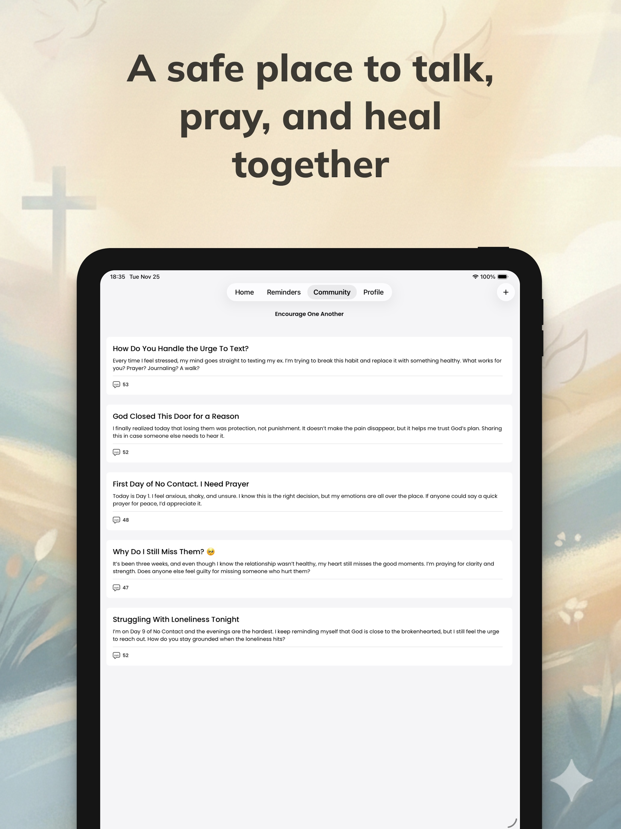 healing: no contact tracker