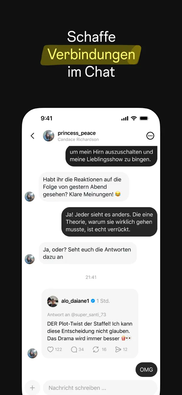 Threads, an Instagram app iPhone App Screenshot 5 – Soziale Netzwerke