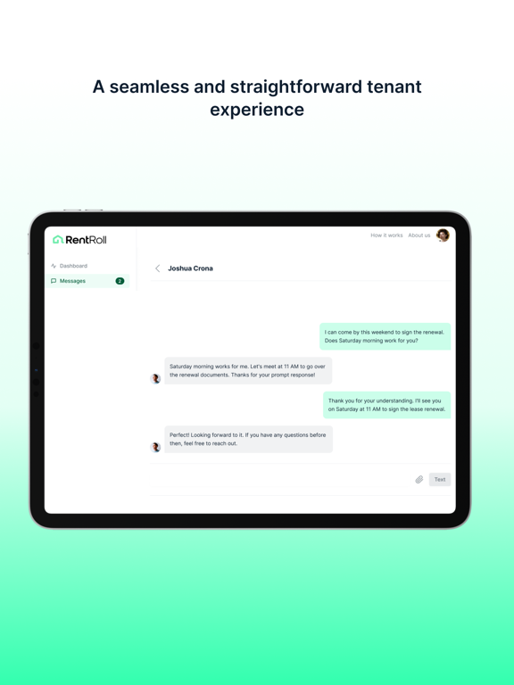 Rent Roll iPad screenshot 3 - Business app