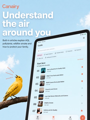 Canairy: Air Quality Alerts ipad screenshot 4
