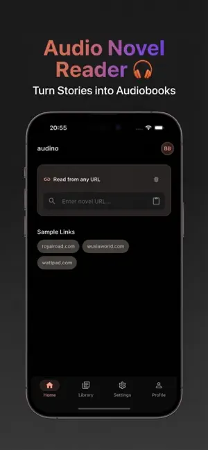 Audino - Audio Novel Reader iPhone screenshot 2
