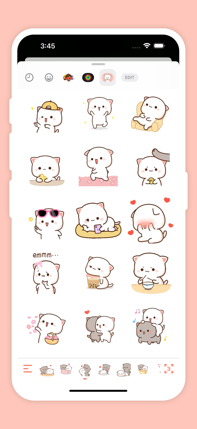 Mochi Cat Charms Animated