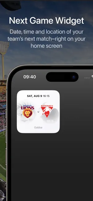 Footy Schedule: AFL Widgets screenshot 2