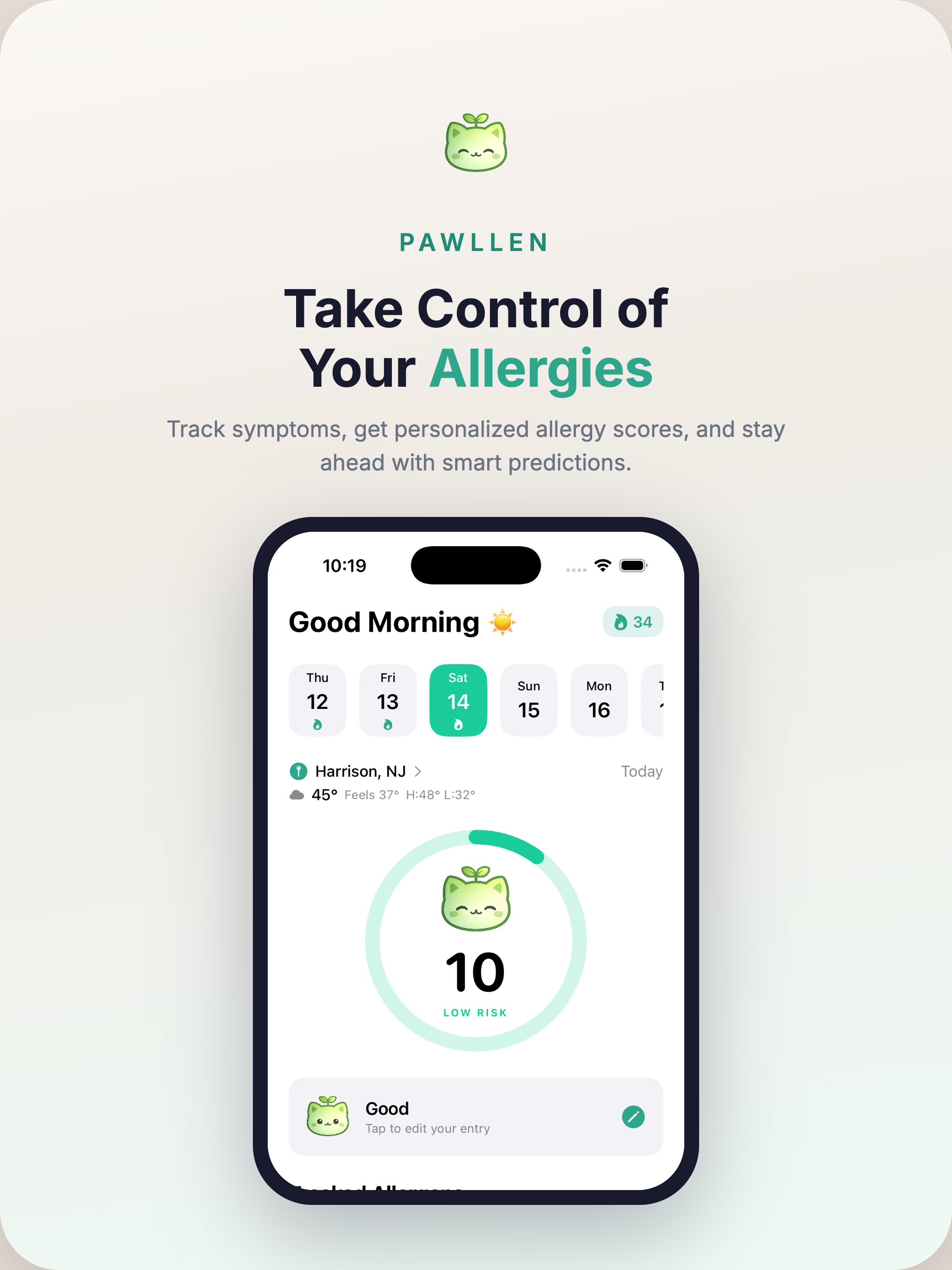 Pawllen: Allergy Tracker