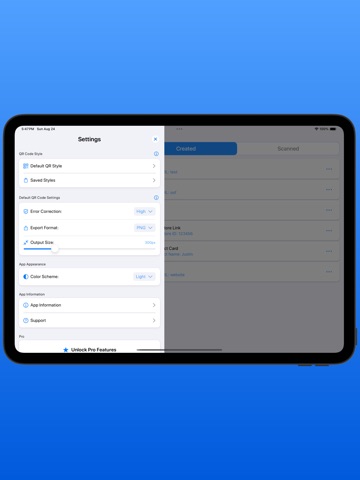 QR Code Generator - QRmate iPad screenshot