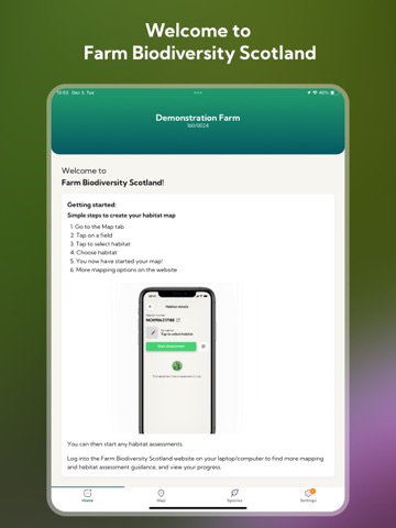 Farm Biodiversity Scotland iPad screenshot