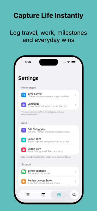LivaLog Screenshot 5 of 5