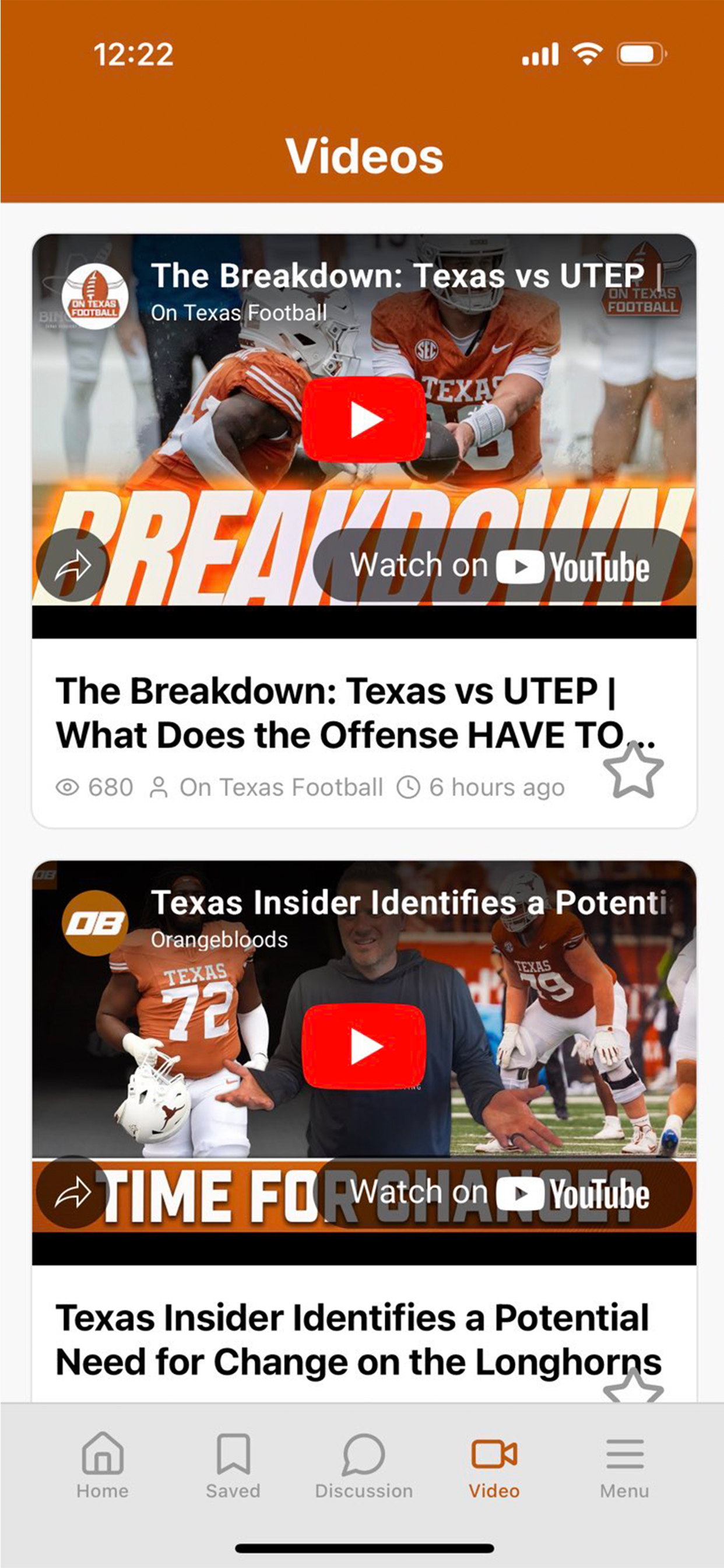 Longhorns Football News