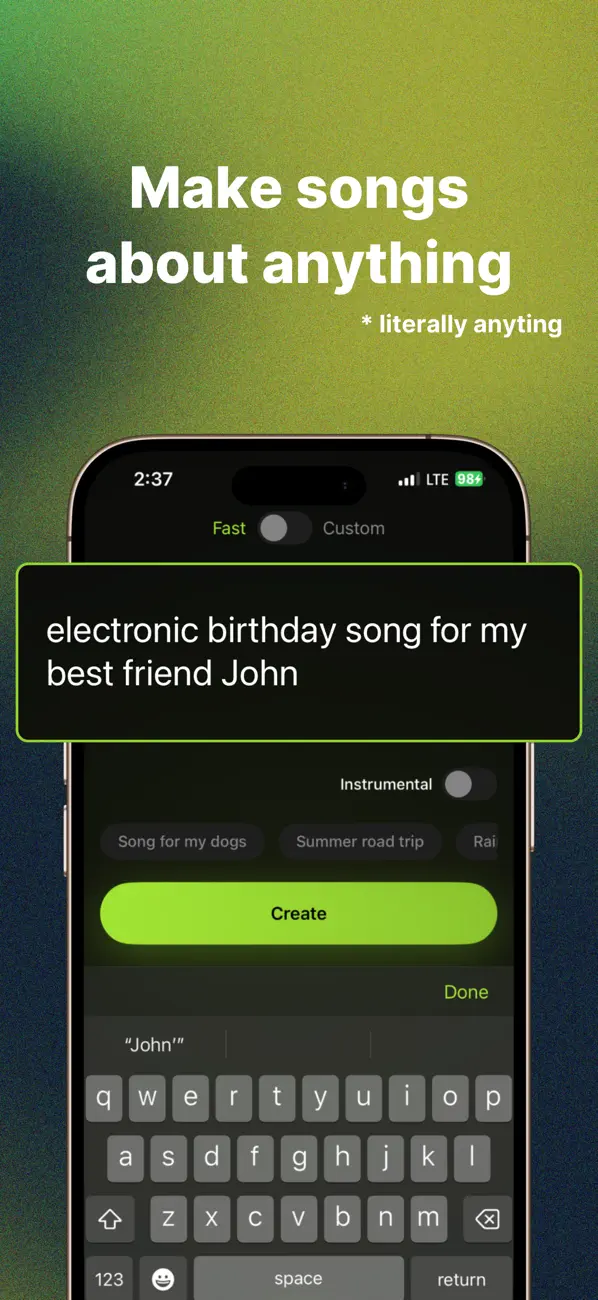 Screenshot #2 pour Beatzy: AI Music Generator