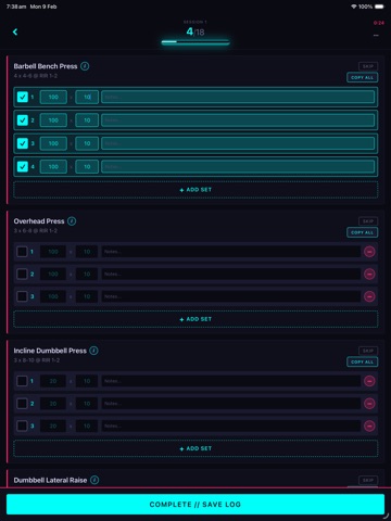 IronLedger iPad screenshot
